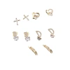 The s925 silver earrings from Japan and South Korea are a versatile and fashionable choice for women. They feature a cross heart letter with zircon stud earrings Item Picture